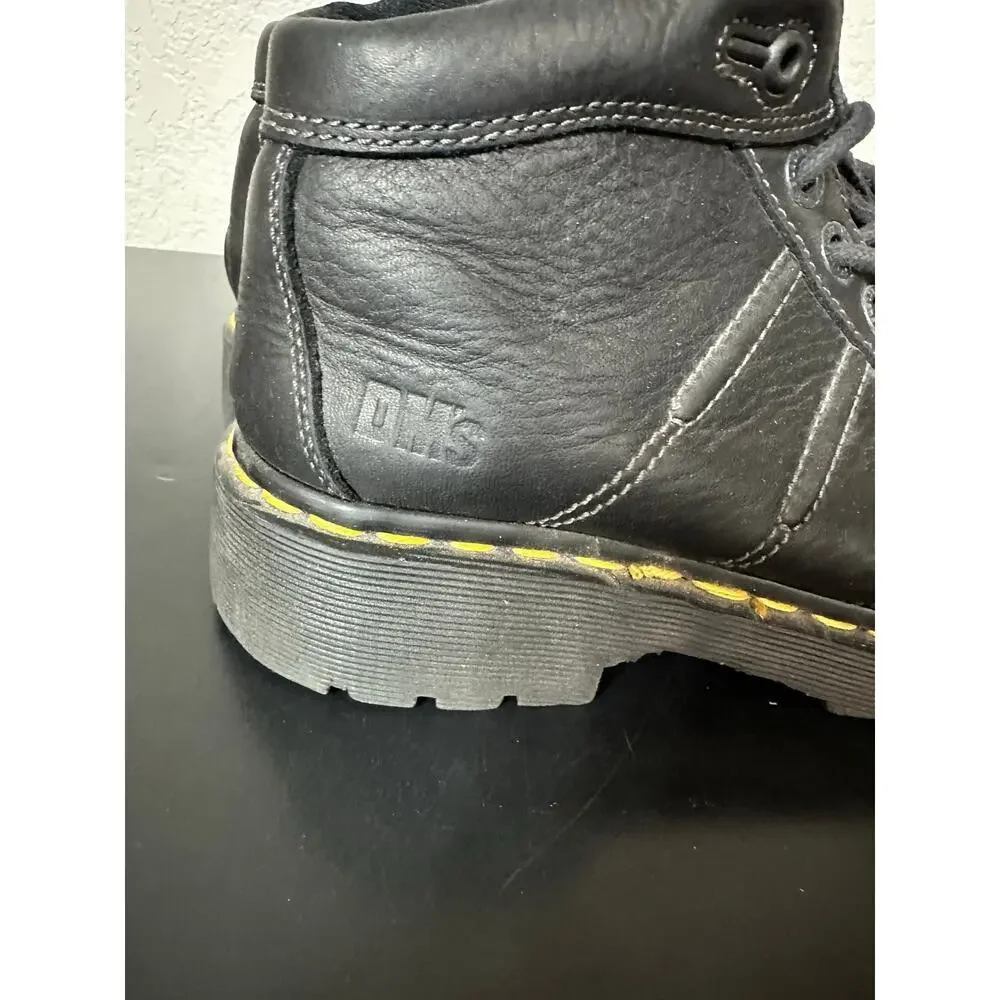 Dr. Martens 9763 Made In England Black Leather Chunky Work Boot Men 6 Grunge Y2K
